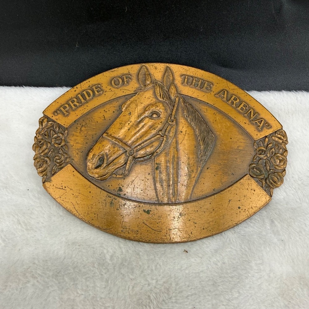 Vintage Horse Belt Buckle‎ Limited Edition Equestrian Pride of the Arena